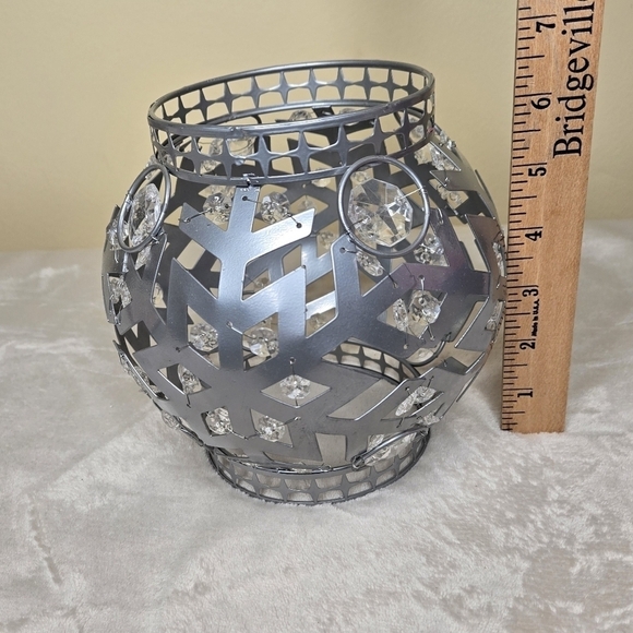 Pink Zebra Snowflake Silver Ornament Accent Shade - Picture 3 of 8